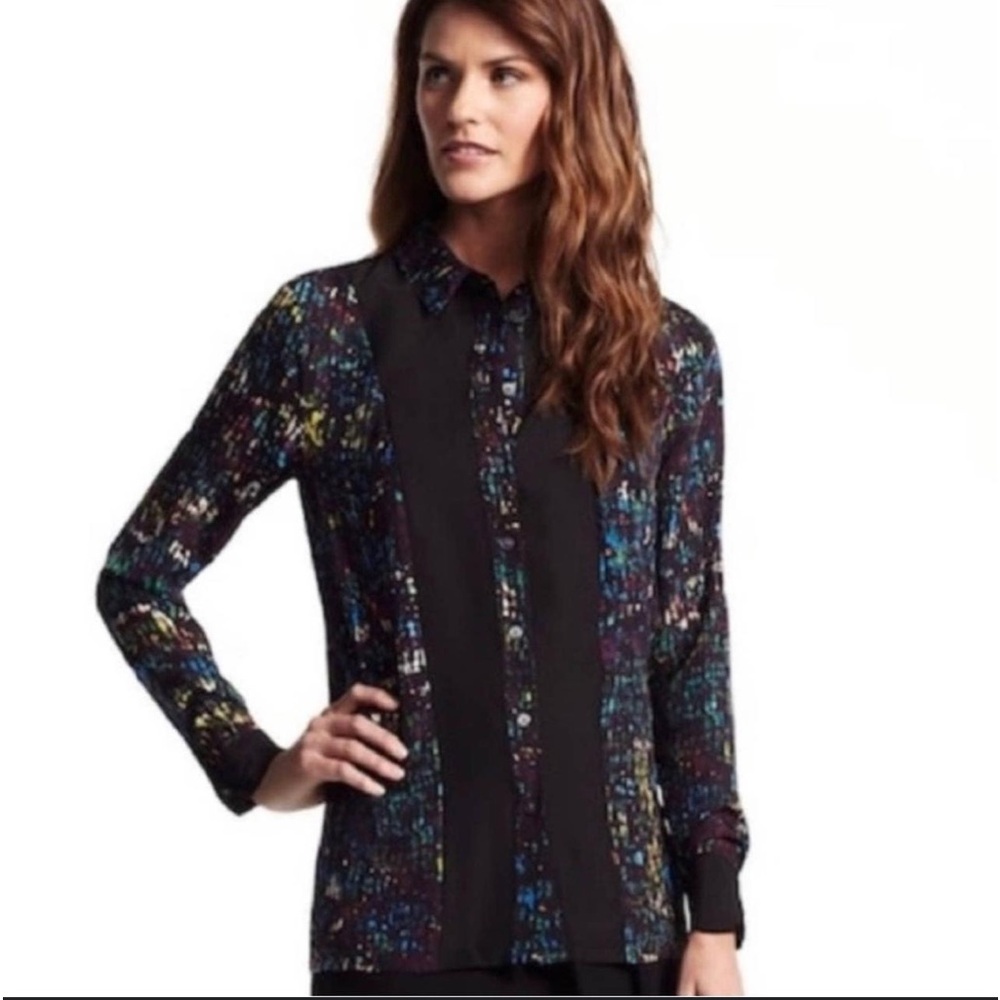 Derek Lam Womens M Long Sleeve Button Down Blouse For Design Nation